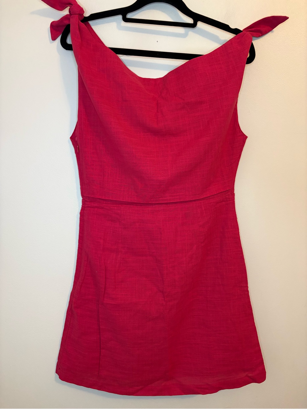 Bronze Snake Nellie Mini Dress Cherry Red Tie Strap Nwt Size 12 — image 2 of 8
